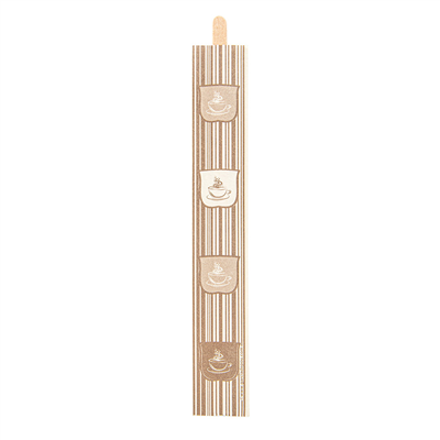 AGITATEURS CAFÉ EN SACHET OUVERTE  0,6x14x0,1 CM NATUREL BOIS (100 UNITÉ)