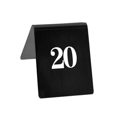 NUMÉROS DE TABLE DU 1 AU 20  9x12 CM NOIR PAPIER (1 UNITÉ) – Image 4
