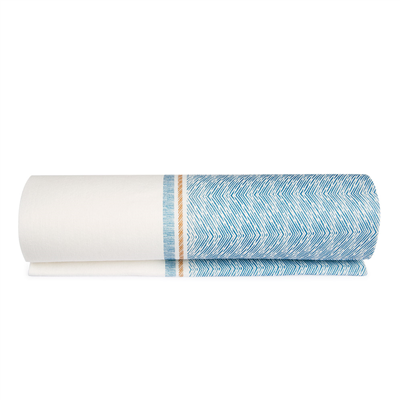 SERVIETTES 'LIKE LINEN - AZUR' 70 G/M2 40x40 CM BLANC/BLEU SPUNLACE (600 UNITÉ) – Image 2