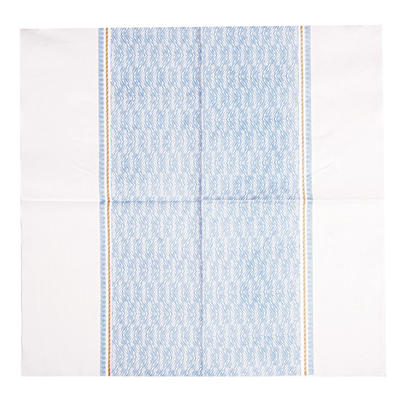 SERVIETTES 'LIKE LINEN - AZUR' 70 G/M2 40x40 CM BLANC/BLEU SPUNLACE (600 UNITÉ) – Image 3