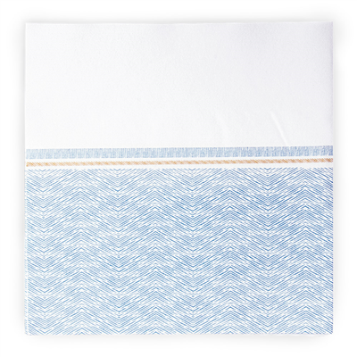 SERVIETTES 'LIKE LINEN - AZUR' 70 G/M2 40x40 CM BLANC/BLEU SPUNLACE (600 UNITÉ)