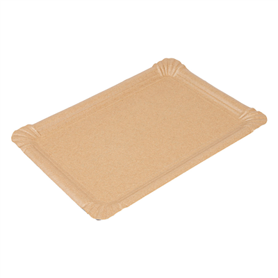 PLATEAUX PÂTISSERIE - MOYENS  400 G/M2 30x21 CM NATUREL KRAFT (125 UNITÉ)