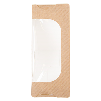 BOÎTES SANDWICH AVEC FENÊTRE 'THEPACK'  220 G/M2 + OPP 12,4x12,4x5,5 CM NATUREL CARTON ONDULÉ NANO-MICRO (500 UNITÉ) – Image 2
