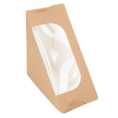BOÎTES SANDWICH AVEC FENÊTRE 'THEPACK'  220 G/M2 + OPP 12,4x12,4x5,5 CM NATUREL CARTON ONDULÉ NANO-MICRO (500 UNITÉ) – Image 3