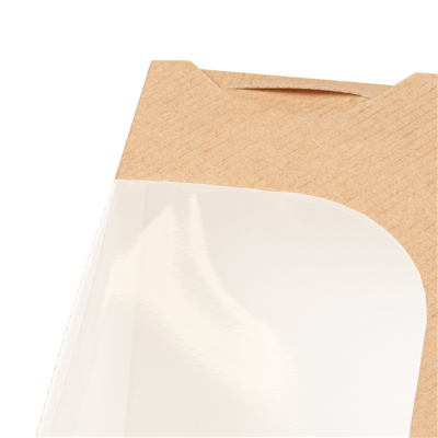 BOÎTES SANDWICH AVEC FENÊTRE 'THEPACK'  220 G/M2 + OPP 12,4x12,4x5,5 CM NATUREL CARTON ONDULÉ NANO-MICRO (500 UNITÉ) – Image 5