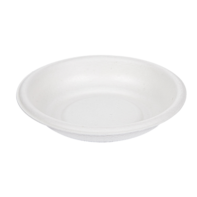 MINI BOLS 'BIONIC'  Ø 7,7x1,5 CM BLANC BAGASSE (2000 UNITÉ)