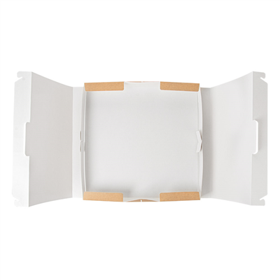BOÎTES AVEC ANSE 'THEPACK' 330 G/M2 32x32x3,8 CM NATUREL CARTON ONDULÉ MICROCANAL (100 UNITÉ) – Image 3
