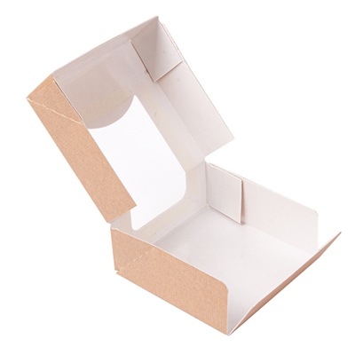 RÉCIPIENTS SUSHI+FÊNETRE 'THEPACK' 220 G/M2 + OPP 10x10x4 CM MARRON CARTON ONDULÉ NANO-MICRO (400 UNITÉ) – Image 4
