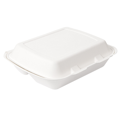 COQUILLES 3 COMPART. 'BIONIC' 950 ML 23x18x7,3 CM BLANC BAGASSE (200 UNITÉ) – Image 2