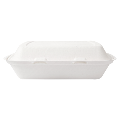 COQUILLES 3 COMPART. 'BIONIC' 950 ML 23x18x7,3 CM BLANC BAGASSE (200 UNITÉ) – Image 3