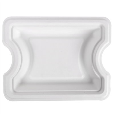 PLATEAU INTERMÉDIAIRE POUR RÉFÉRENCE 253.80 'BIONIC'  21x16,5x2,7 CM BLANC BAGASSE (400 UNITÉ) – Image 3