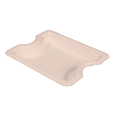 PLATEAU INTERMÉDIAIRE POUR RÉFÉRENCE 253.83 'BIONIC'  21x16,5x2,7 CM NATUREL BAGASSE (400 UNITÉ)