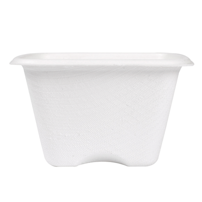PETITS POTS 'BIONIC' 130 ML 7,7x7,7x4,6 CM BLANC BAGASSE (600 UNITÉ) – Image 2