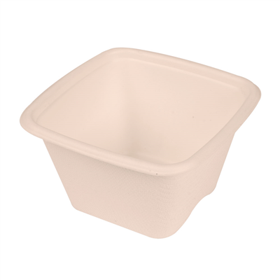 PETITS POTS 'BIONIC' 130 ML 7,7x7,7x4,6 CM NATUREL BAGASSE (600 UNITÉ)
