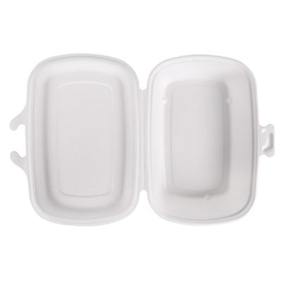 COQUILLES 'BIONIC' 900 ML 22,4x14x6 CM BLANC BAGASSE (400 UNITÉ) – Image 4