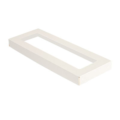 COUVERCLES AVEC FENÊTRE POUR COD. 254.65 'THEPACK'  250 G/M2 11x30x2 CM BLANC CARTON NANO-MICRO (200 UNITÉ)