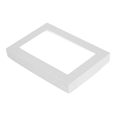 COUVERCLES AVEC FENÊTRE POUR COD. 254.71 'THEPACK'  250 G/M2 22x15x2 CM BLANC CARTON NANO-MICRO (50 UNITÉ)