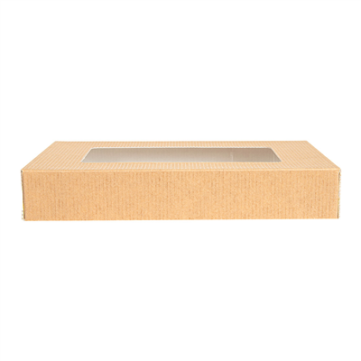 COUVERCLES AVEC FENÊTRE POUR COD.254.78 'THEPACK'  240 G/M2 11x15x2 CM NATUREL CARTON NANO-MICRO (200 UNITÉ) – Image 2
