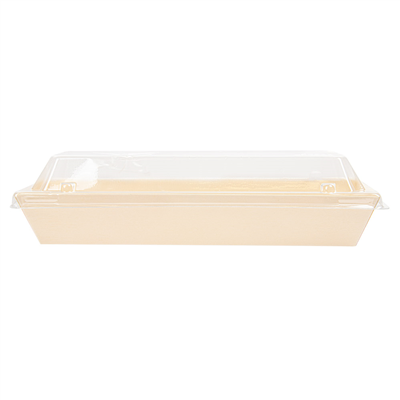 COMBO BARQUETTES + COUVERCLES PET  19x7x3,5 CM NATUREL BOIS (200 UNITÉ) – Image 2