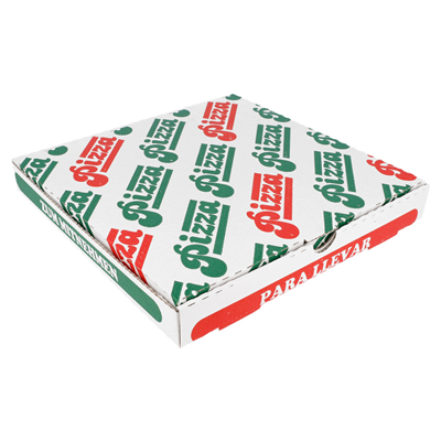 BOÎTES PIZZA MICROCANNELURE 100% VIERGE  340 G/M2 24x24x3 CM BLANC CARTON (100 UNITÉ)