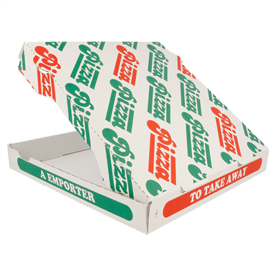 BOÎTES PIZZA MICROCANNELURE 100% VIERGE  340 G/M2 26x26x3,5 CM BLANC CARTON (100 UNITÉ) – Image 3