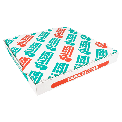 BOÎTES PIZZA MICROCANNELURE 100% VIERGE  340 G/M2 29x29x3,5 CM BLANC CARTON (100 UNITÉ)