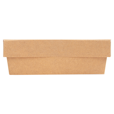 PETITES BOÎTES+COUVERCLES AVEC FÊNETRE 'THEPACK' 750 ML 220 G/M2 + 12PP + OPP 14x14x5 CM NATUREL CARTON ONDULÉ NANO-MICRO (250 UNITÉ) – Image 2