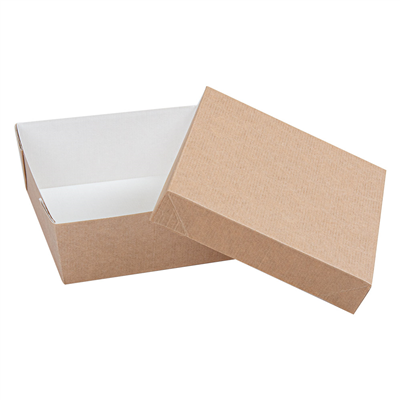 PETITES BOÎTES+COUVERCLES 'THEPACK' 500 ML 220 G/M2 + 12PP 12x12x5 CM NATUREL CARTON ONDULÉ NANO-MICRO (250 UNITÉ) – Image 4