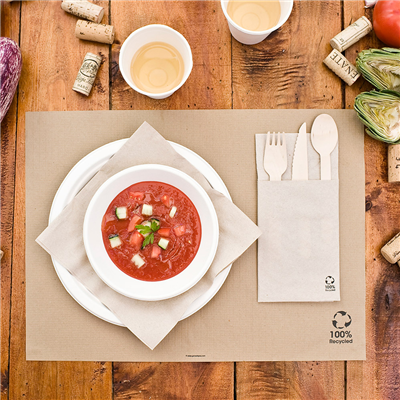 SETS DE TABLE XL - RECYCLÉS  48 G/M2 35x50 CM NATUREL PAPIER (2000 UNITÉ) – Image 2