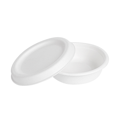 MINI POTS + COUVERCLES 'BIONIC' 30 ML Ø 6,2x2+0,7 CM BLANC BAGASSE (1000 UNITÉ) – Image 5