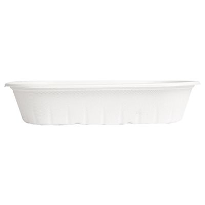 LUNCH BOX 'BIONIC' 800 ML 24,3x12x4,8 CM BLANC BAGASSE (500 UNITÉ) – Image 2