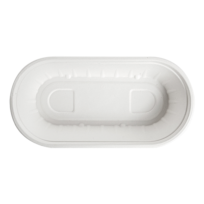 LUNCH BOX 'BIONIC' 800 ML 24,3x12x4,8 CM BLANC BAGASSE (500 UNITÉ) – Image 3