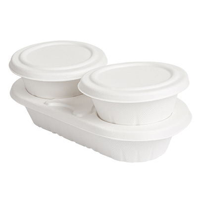 LUNCH BOX 'BIONIC' 800 ML 24,3x12x4,8 CM BLANC BAGASSE (500 UNITÉ) – Image 4