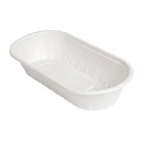 LUNCH BOX 'BIONIC' 800 ML 24,3x12x4,8 CM BLANC BAGASSE (500 UNITÉ)