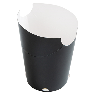 GOBELETS À FRITES AVEC FERMETURE 26 OZ - 780 ML 305 + 18PE G/M2 11x15,7 CM NOIR CARTON (450 UNITÉ) – Image 4