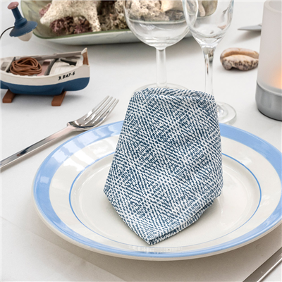 SERVIETTES P. 1/4 'LIKE LINEN - KEIKO' 70 G/M2 40x40 CM BLEU INDIGO SPUNLACE (600 UNITÉ) – Image 2