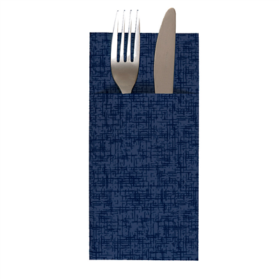 SERVIETTES KANGOUROU 'JAZZ' 55 G/M2 40x40 CM BLEU MARINE AIRLAID (700 UNITÉ)