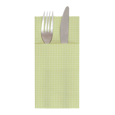 SERVIETTES KANGOUROU 'LIKE LINEN - IPANEMA' 70 G/M2 40x40 CM PISTACHE SPUNLACE (700 UNITÉ)