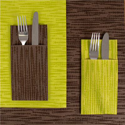 SERVIETTES "CANGURITO" 'SAFARI' 55 G/M2 33x40 CM KIWI AIRLAID (700 UNITÉ) – Image 2