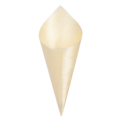 CORNETS EN FEUILLE DE PEUPLIER  24 CM NATUREL BOIS (500 UNITÉ) – Image 2