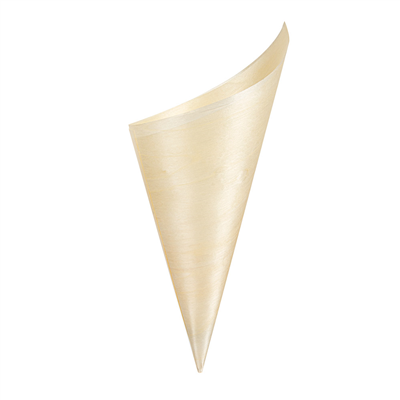 CORNETS EN FEUILLE DE PEUPLIER  24 CM NATUREL BOIS (500 UNITÉ) – Image 3