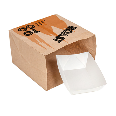 SACS SOS SANS ANSES POUR 1/2 POULET  70 G/M2 22+14x21 CM NATUREL PARCH.INGRAISSABLE (500 UNITÉ) – Image 4