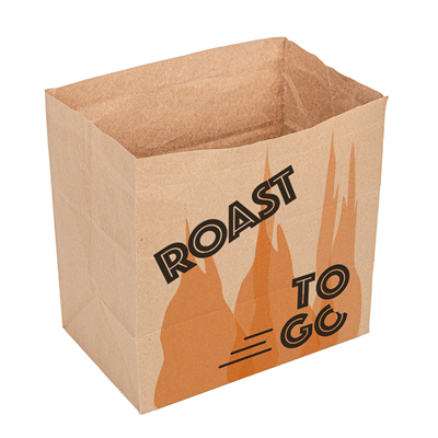 SACS SOS SANS ANSES POUR 1/2 POULET  70 G/M2 22+14x21 CM NATUREL PARCH.INGRAISSABLE (500 UNITÉ)