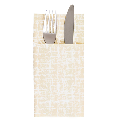 SERVIETTES KANGOUROU 'JAZZ' 55 G/M2 40x40 CM IVOIRE AIRLAID (700 UNITÉ)