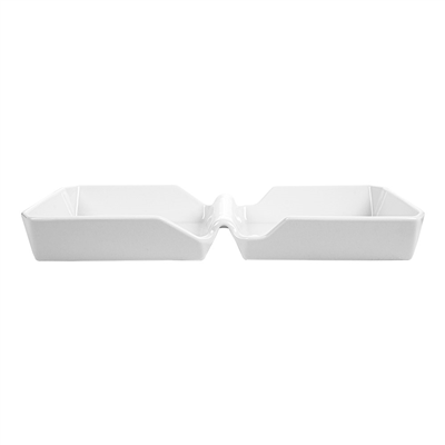 BURGER BOX  26x13,7x3,4 CM BLANC PORCELAINE (6 UNITÉ) – Image 2