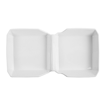 BURGER BOX  26x13,7x3,4 CM BLANC PORCELAINE (6 UNITÉ) – Image 3