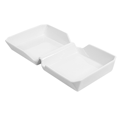 BURGER BOX  26x13,7x3,4 CM BLANC PORCELAINE (6 UNITÉ)