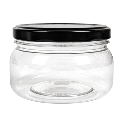 POT AVEC COUVERCLE 250 ML Ø10x6,5 CM TRANSPARENT PET (154 UNITÉ) – Image 2