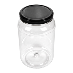 POT AVEC COUVERCLE 1000 ML Ø10,8x17 CM TRANSPARENT PET (51 UNITÉ)
