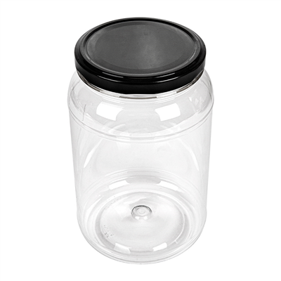 POT AVEC COUVERCLE 1000 ML Ø10,8x17 CM TRANSPARENT PET (51 UNITÉ)